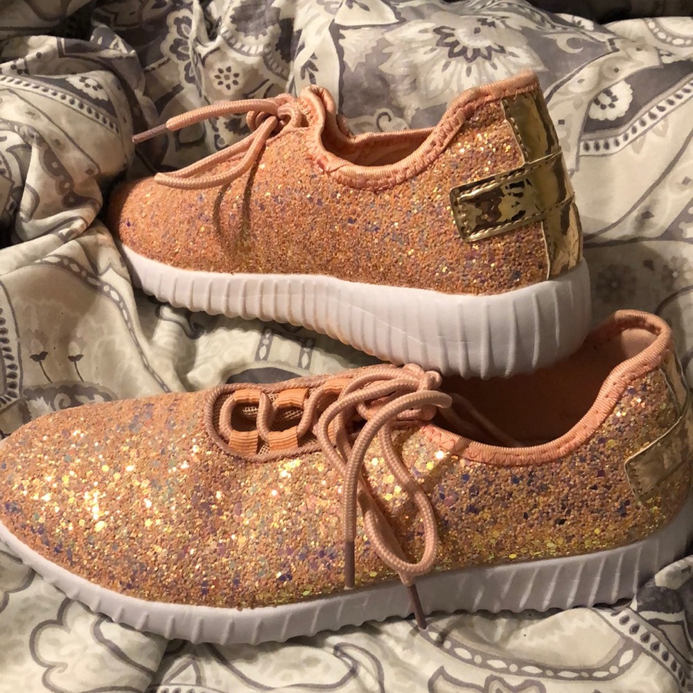 Pink Rose Gold sparkle shoes
